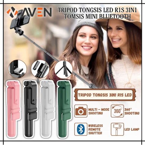 Jual Aven Tripod Tongsis Led R1s 3in1 Mini Stick Selfie And Tomsis