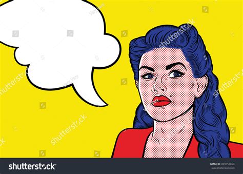 Pop Art Comics Background Sad Woman Stock Vector Royalty Free