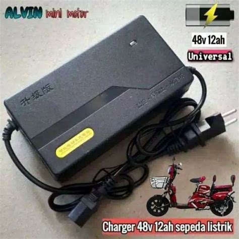 Charger V Ah Sepeda Listrik Universal Cas Casan Selis Indobike