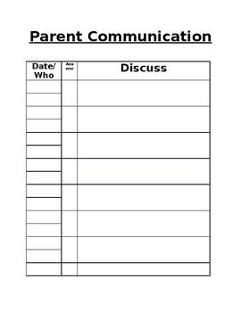 Parent Communication Track By DHH CAN TPT