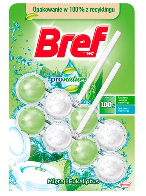 BREF Power Aktiv Pro Nature Mięta i Eukaliptus 2x50g Kostka do WC