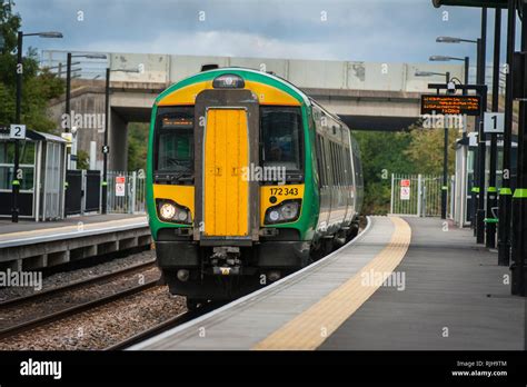 Class Turbostar Passenger Train In London Midland Livery Waiting At