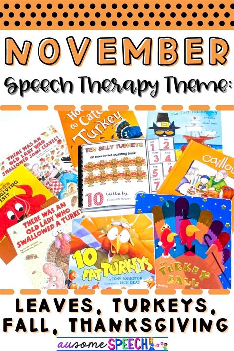 November Speech Therapy Themes Ideas For Leaves Fall Turkeys