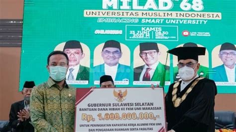 Universitas Muslim Indonesia Dapat Hibah Rp1 Miliar Dari Pemprov Sulsel