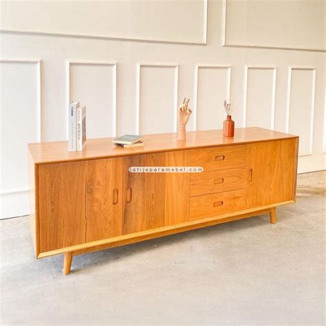 Buffet TV Meja TV Kayu Jati Minimalis Retro Scandinavian JJM BTV 071