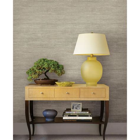 Brewster Woven Beige Faux Grasscloth Wallpaper Fd23284 The Home Depot