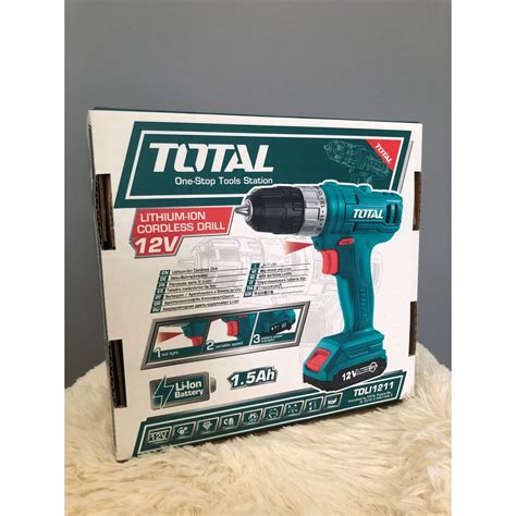 TOTAL 12V Lithium Ion Cordless Drill TDLI1211 Shopee Malaysia