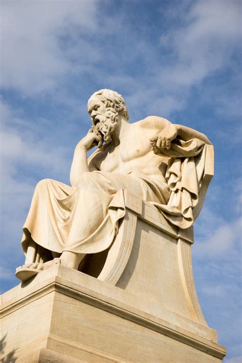 Statue Of The Ancient Greek Philosopher Socrates In Athens Greece