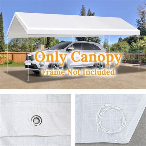 10'x20' Carport Replacement Canopy Cover for Tent Top Garage Shelter C ...