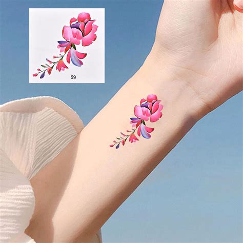 66x Temporary Tattoo Sticker Body Art 3d Waterproof Flower Butterfly Tatoo Us Ebay