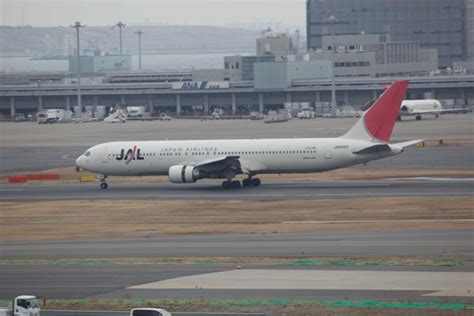 日本航空 太陽のアーク塗装 B767 346 Ja8365 羽田空港 2012年3月4日