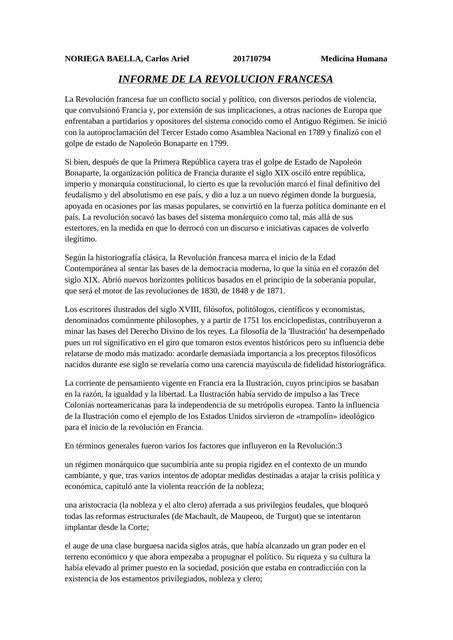 Informe de la revolución francesa Carlos Ariel Noriega Baella uDocz