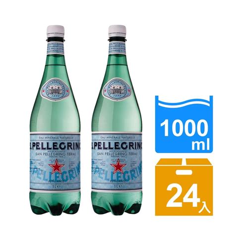 Spellegrino 聖沛黎洛 氣泡礦泉水 瓶裝1000ml12入x2箱 Pchome 24h購物