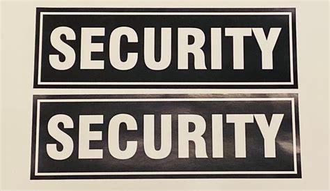 2 4.5x14 Security Vinyl Stickers FREE SHIPPING | Etsy