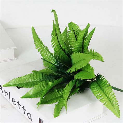 2016 Plastic Imitation Fern Grass 7 Fork Green Grass Artificial Plants For Household Store Dest