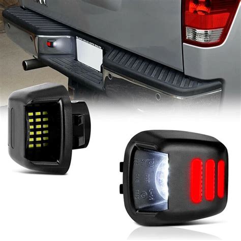 Luces Led Para Matr Cula De Coche Luz Trasera Impermeable Para Nissan