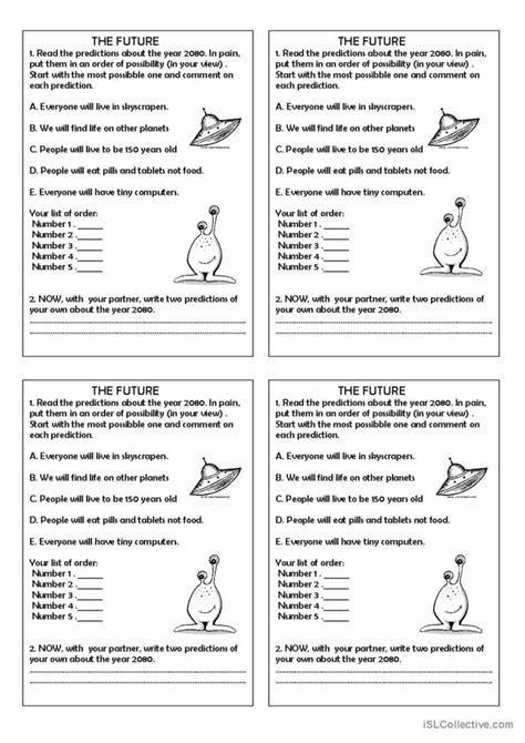 Future Predictions English Esl Worksheets Pdf Doc