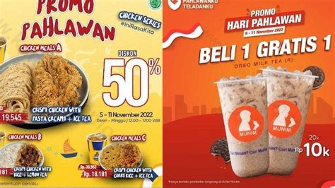 Promo Makanan November Hari Pahlawan Diskon Hingga Persen Dan Buy