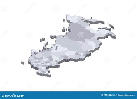 Russia Political Map Of Administrative Divisions Royalty Free Stock