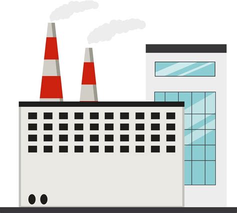 Cartoon Factory Building 13512375 Vector Art At Vecteezy