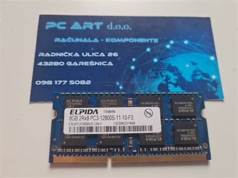 Elpida 8gb Ddr3 Pc3 12800s 1600 Mhz Sodimm Račun R1 Jamstvo