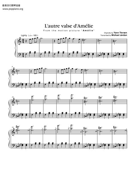 Yann Tiersen La Valse Damelie Sheet Music Pdf Free Score Download ★