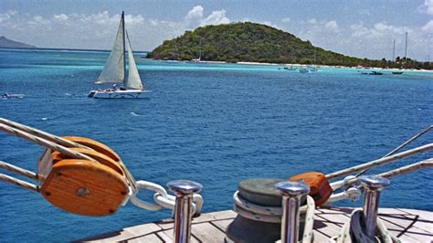 Aboard Windstar Cruises Wind Surf Visiting A Smalll Caribbean Island