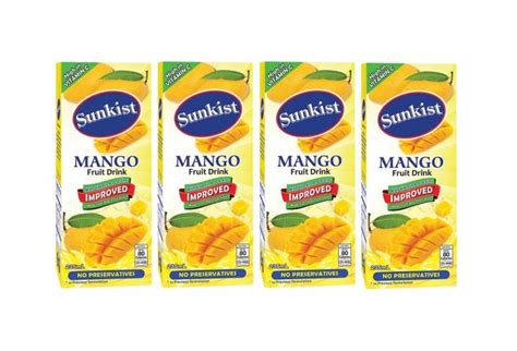 Sunkist Fruit Drink 235mL 4 Pcs Mango Lazada PH