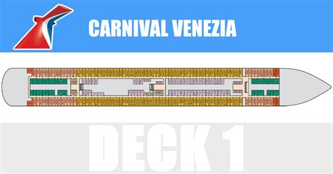 Carnival Venezia Deck 1 - Activities & Deck Plan Layout