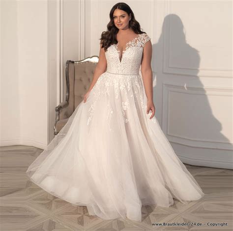 Brautkleider Hochzeitskleider A Linie Spitzen Brautkleid Ivette