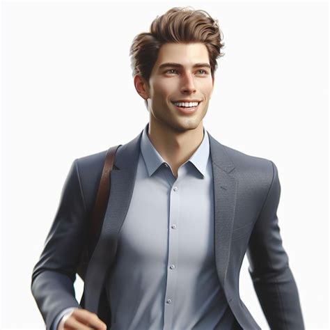 Premium Psd Hyper Realistic Vector Art Trendy Male Walking Business