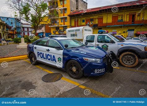 Police Cars Patrolling the Casco Viejo of Panama Editorial Image - Image of road, front: 58447745