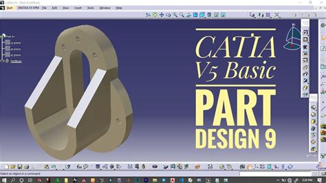 CATIA V5 Basic Part Design Tutorial 9 In 2020 YouTube