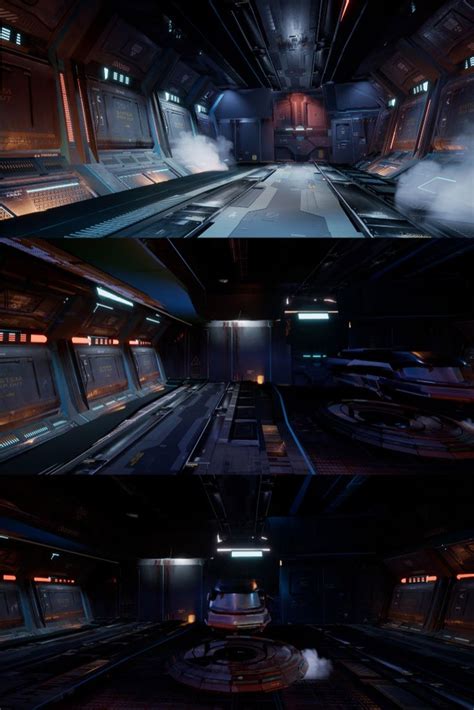 Sci Fi Space Ship D Environment Made In Unreal Engine Architecture