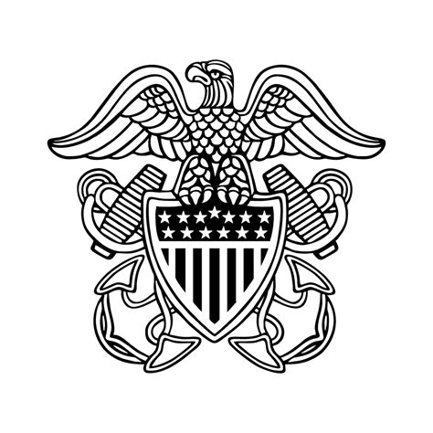 Us Navy Officer Crest Svg Dxf Pdf Etsy