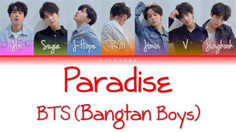 Bts Paradise Color Coded Han Rom Pt Lyrics Youtube