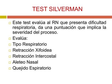 Test De Valoracion Del Recien Nacido Ppt