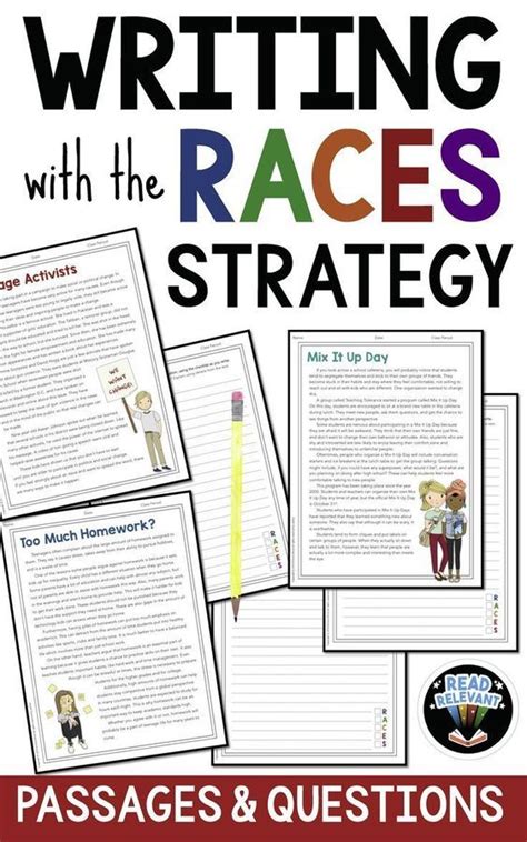 Races Strategy Writing Passages And Prompts For Text Evidence Writing