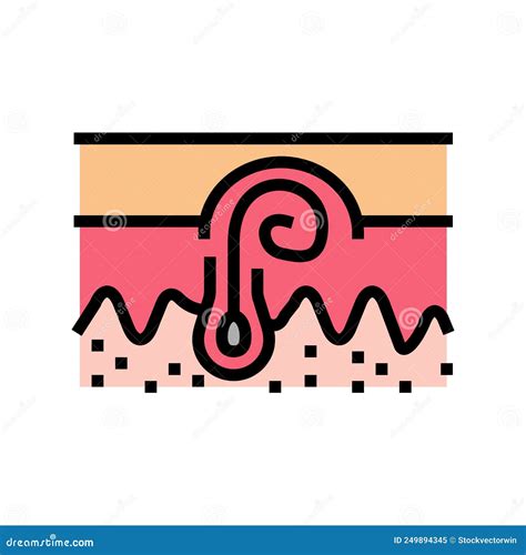 Ingrown Hair Color Icon Vector Illustration Stock Vector Illustration