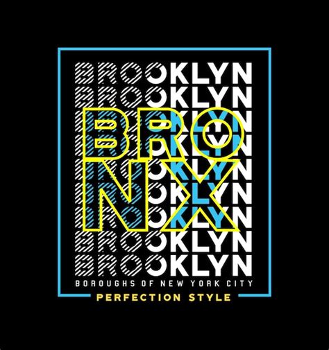 Premium Vector Bronx Brooklyn Grunge Typography Graphic Vector