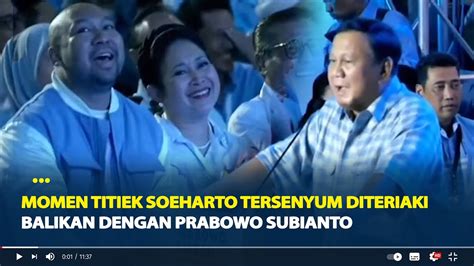 Momen Titiek Soeharto Tersenyum Diteriaki Balikan Dengan Prabowo