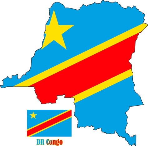 Premium Vector Dr Congo Map And Flag