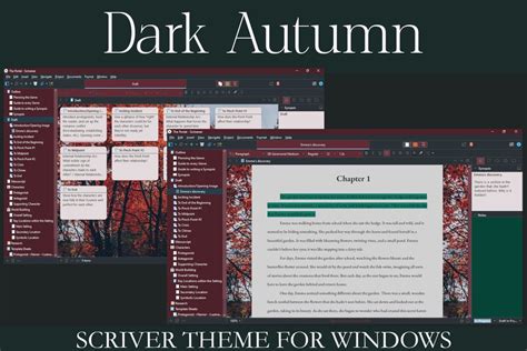 Dark Autumn Scrivener 3 Theme For Windows Etsy