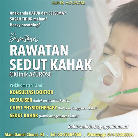 Sedut Kahak And Nebulizer Treatment In Cheras Kl Klinik Azurose