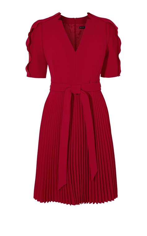 Karen Millen Crepe Dress Red Shopping Womens Dresses Latest Dress