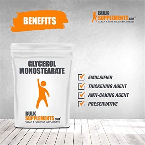 Bulksupplements Glicerol Monoestearato Em P Pr Treino Em P