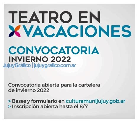 Convocatoria para el ciclo Teatro en Vacaciones Jujuy Gráfico