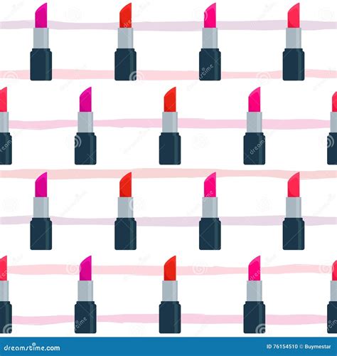 Lipstick Seamless Vector Pattern Stock Vector Illustration Of Fashion