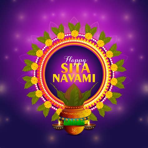 Premium Vector | Celebration of happy sita navami hindu festival ...