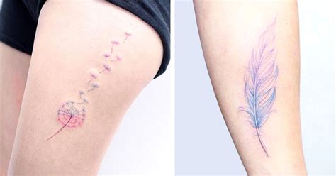 Pastel Tattoos By Mini Lau Are A Whimsical Way To Adorn The Skin